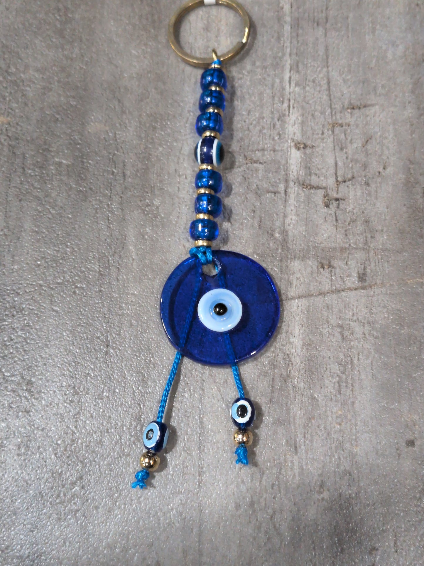 Evil Eye Talisman Key chain Blue glass eye