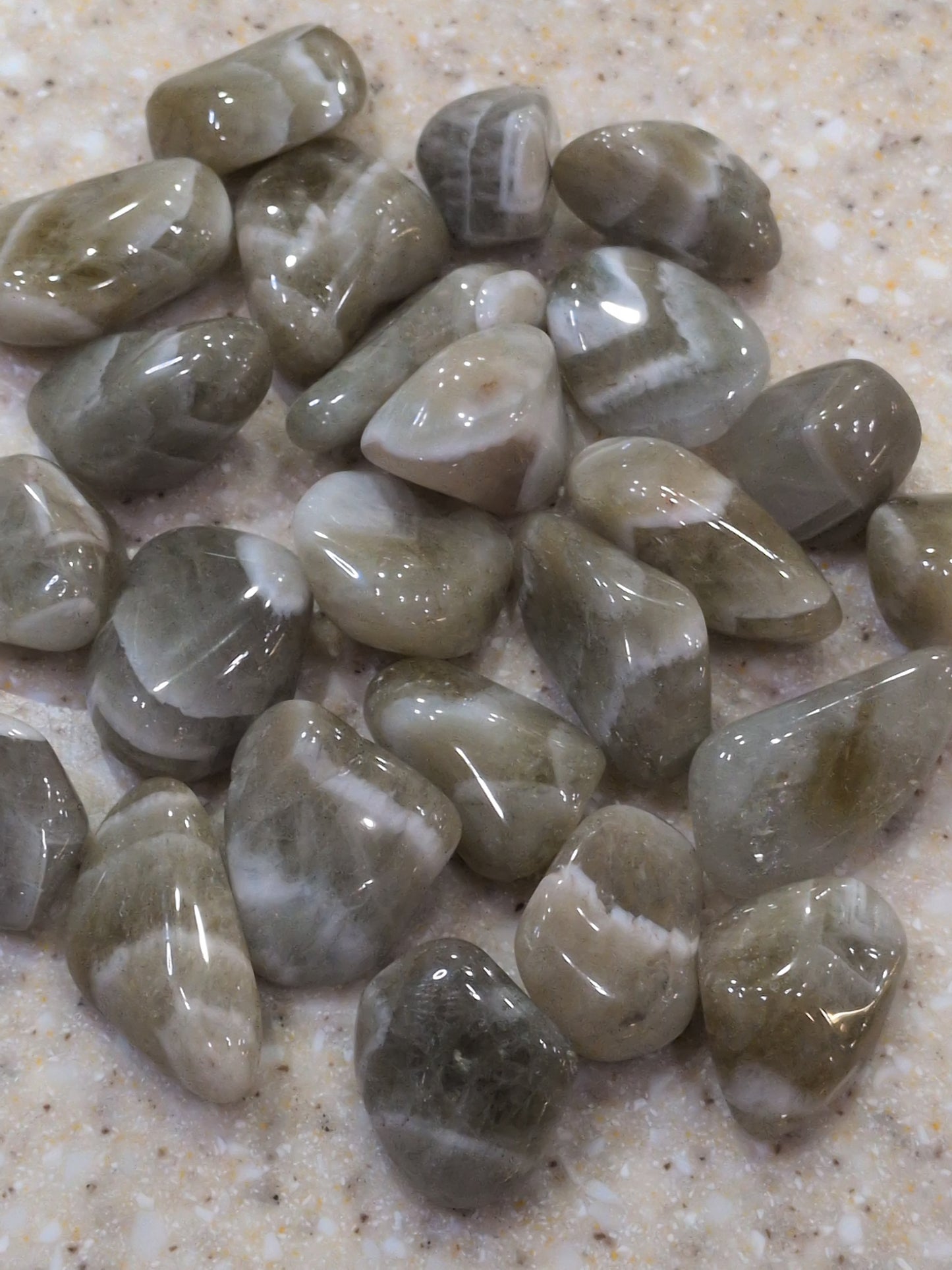 Prasisolite Tumbled stone