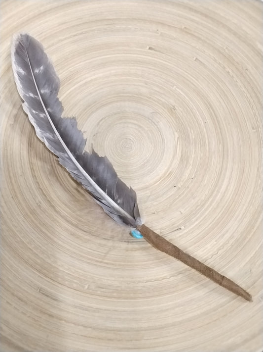 Beaded Smudge Feather