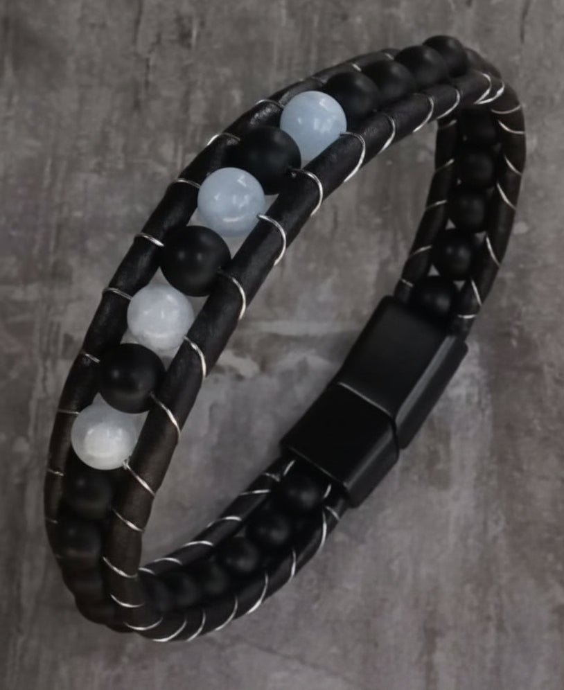 Fitted Gemstone Magnetic Clip Bracelet