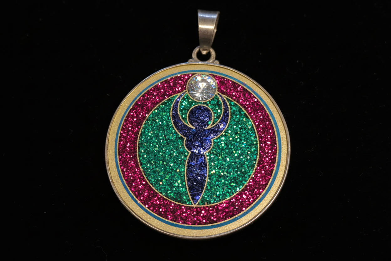 Epoxy Glitter Pendant- Goddess