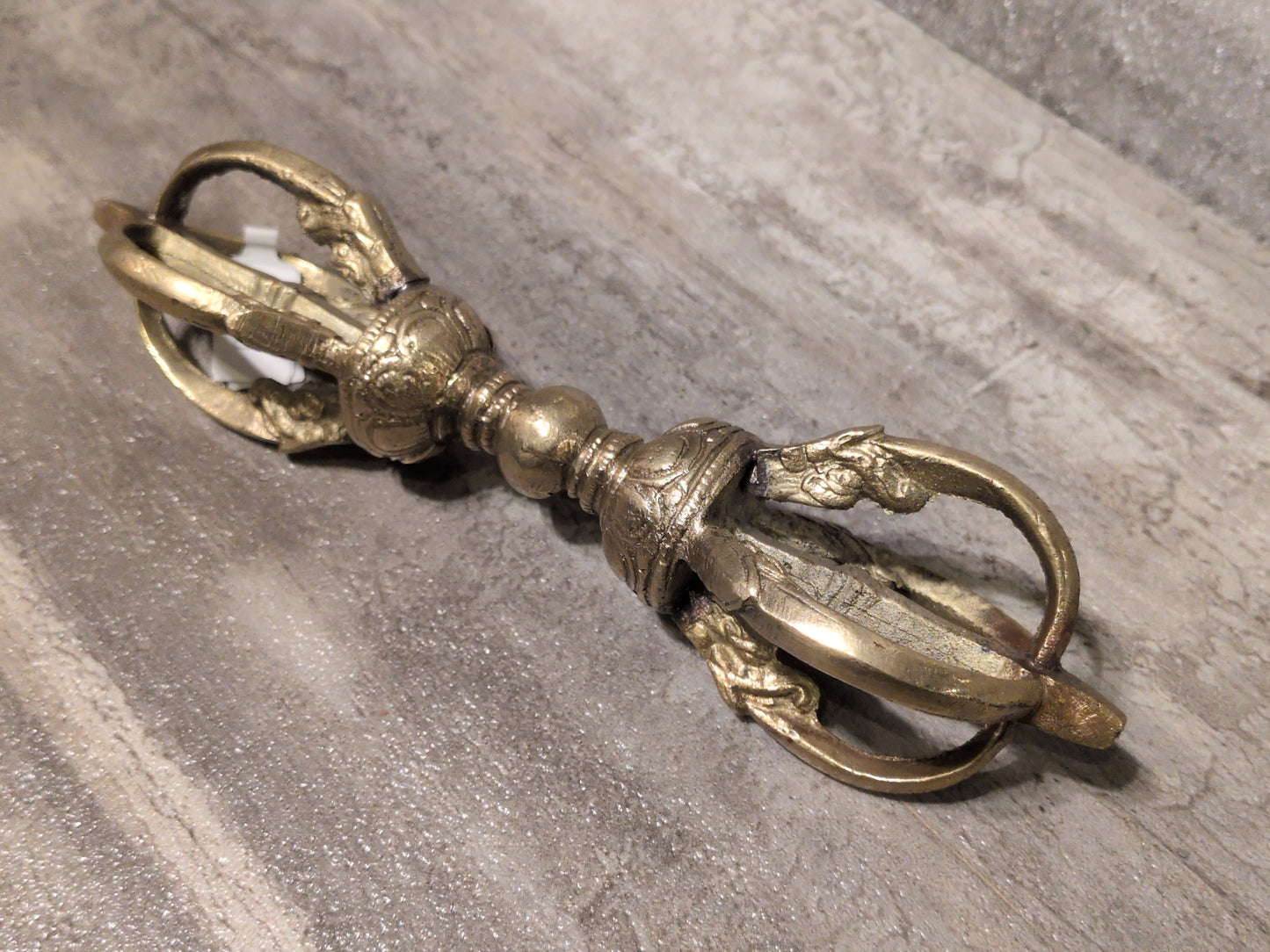 6 1/2" Brass Tibetan Dorje