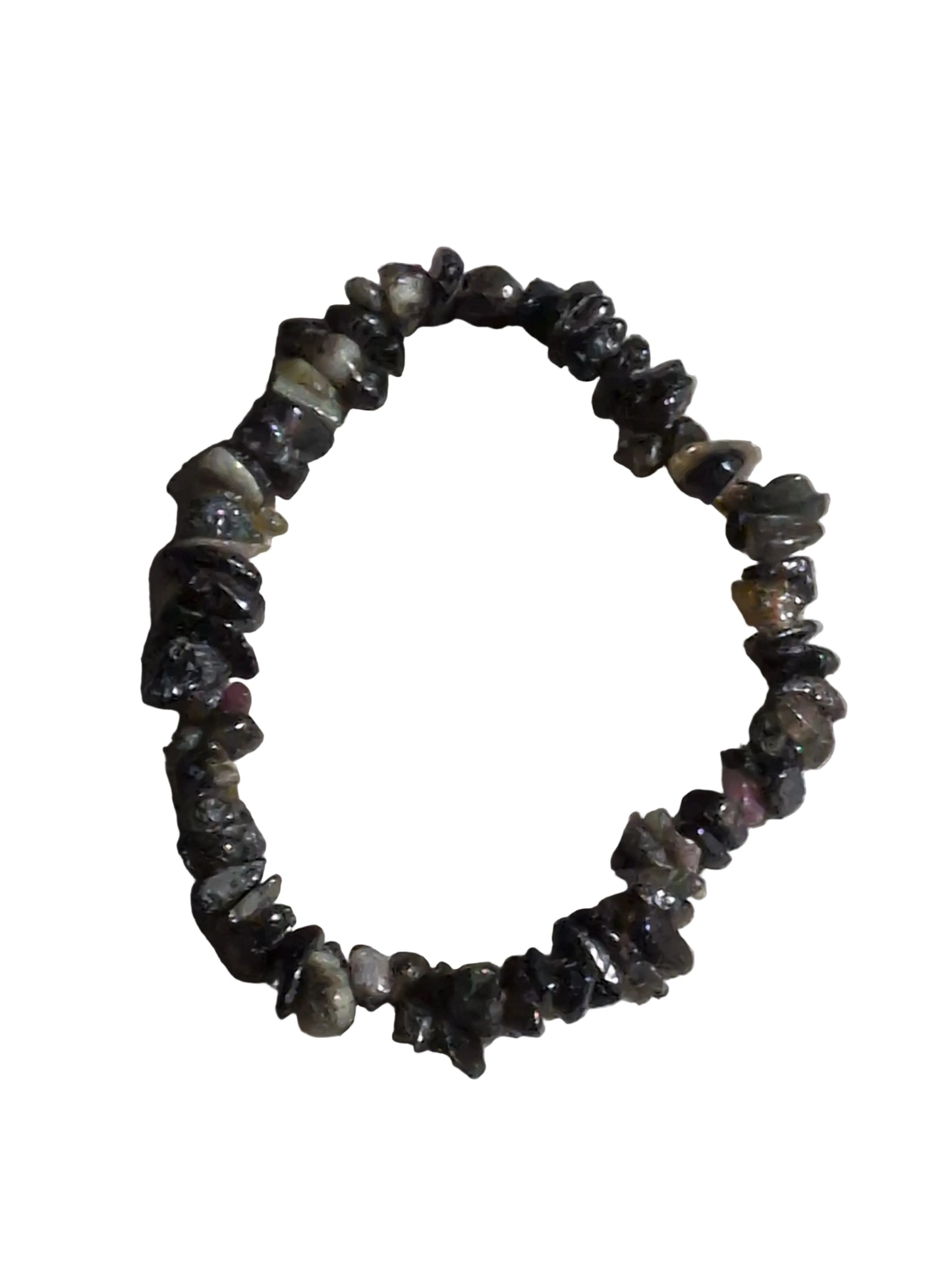 Elastic Chips Bracelet - Green Tourmaline