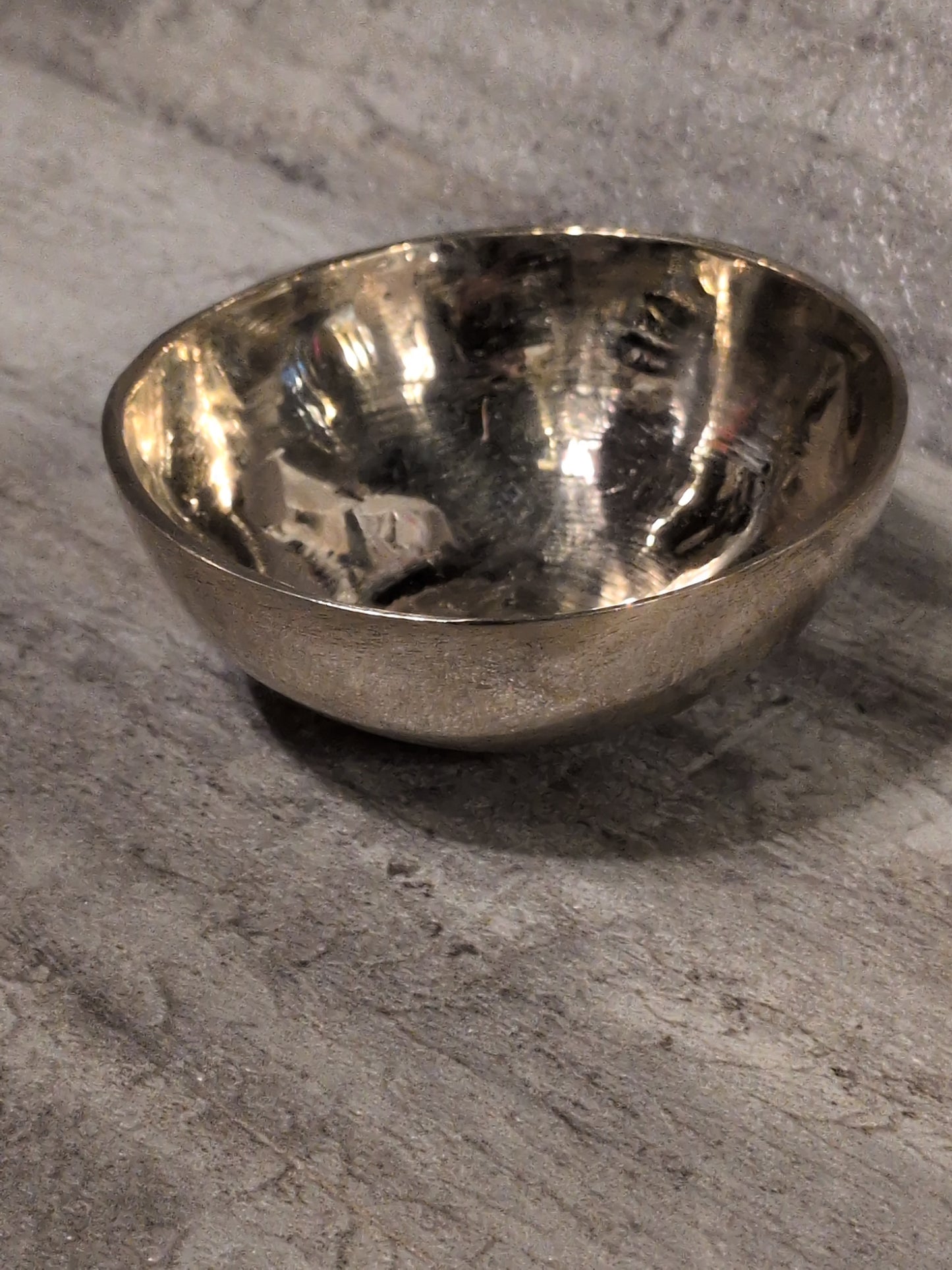 3" Hammered Brass Offering bowl