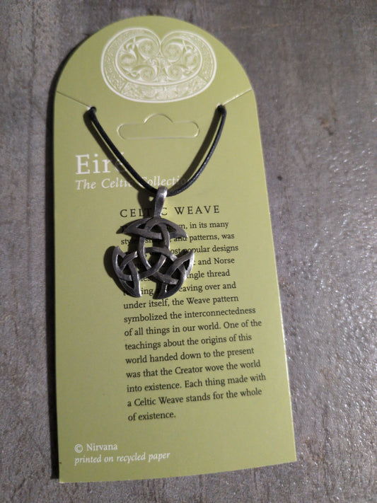 Eiré Celtic Collection Celtic Weave Open circle Pewter Pendant