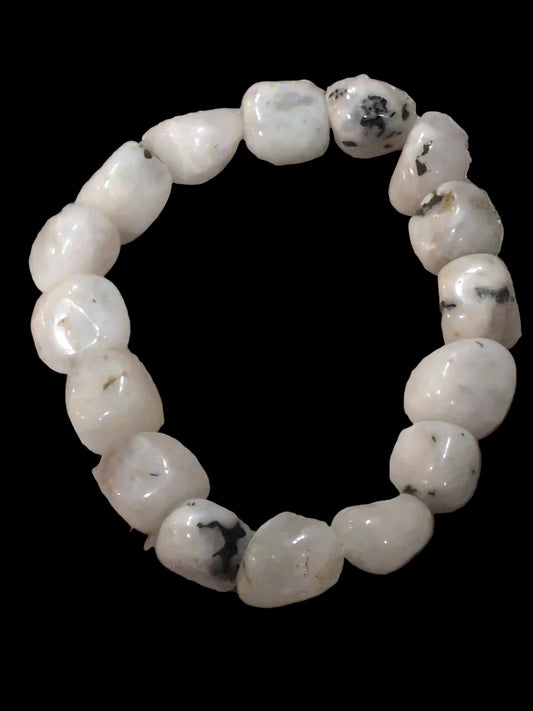 Rainbow Moonstone Nugget Bracelet