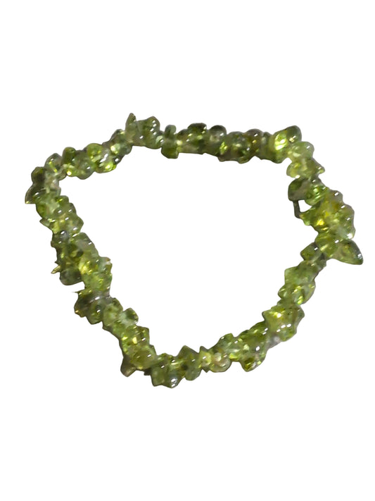 Elastic Chips Bracelet - Peridot