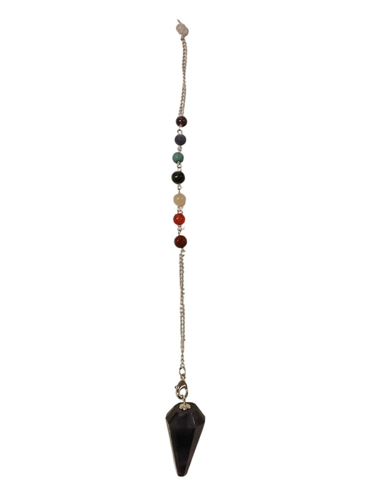 Amethyst Point With Chakra Beads