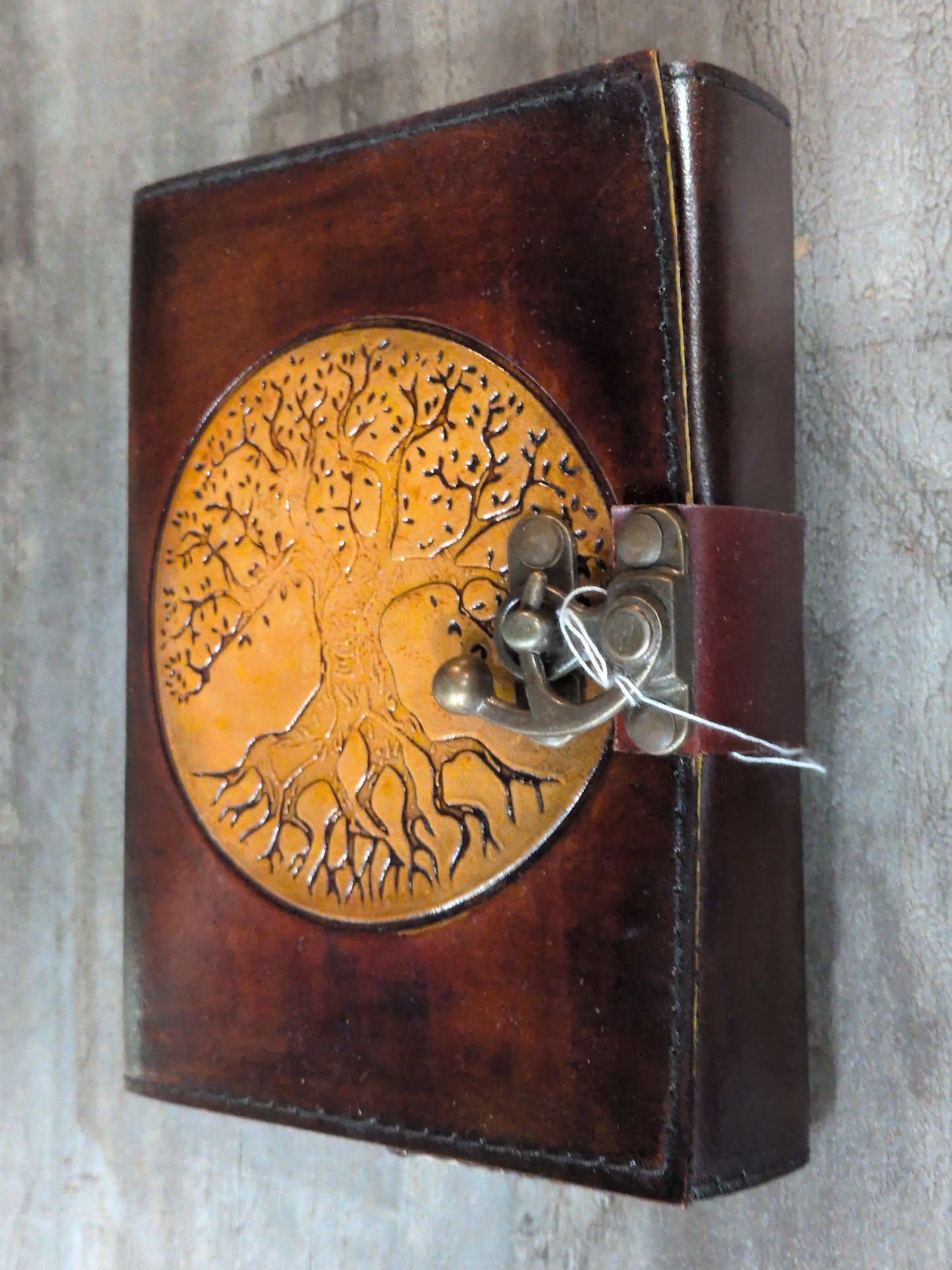 Two tone Tree of Life Leather Journal 5x7