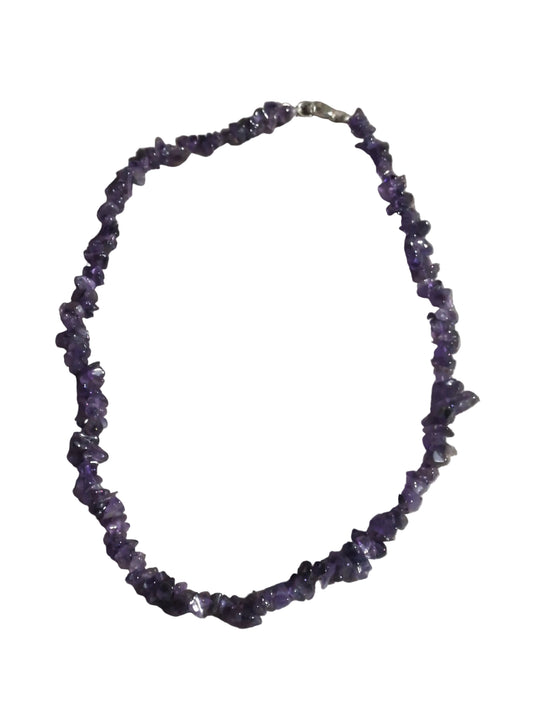 Gemstone Chips Choker- Amethyst