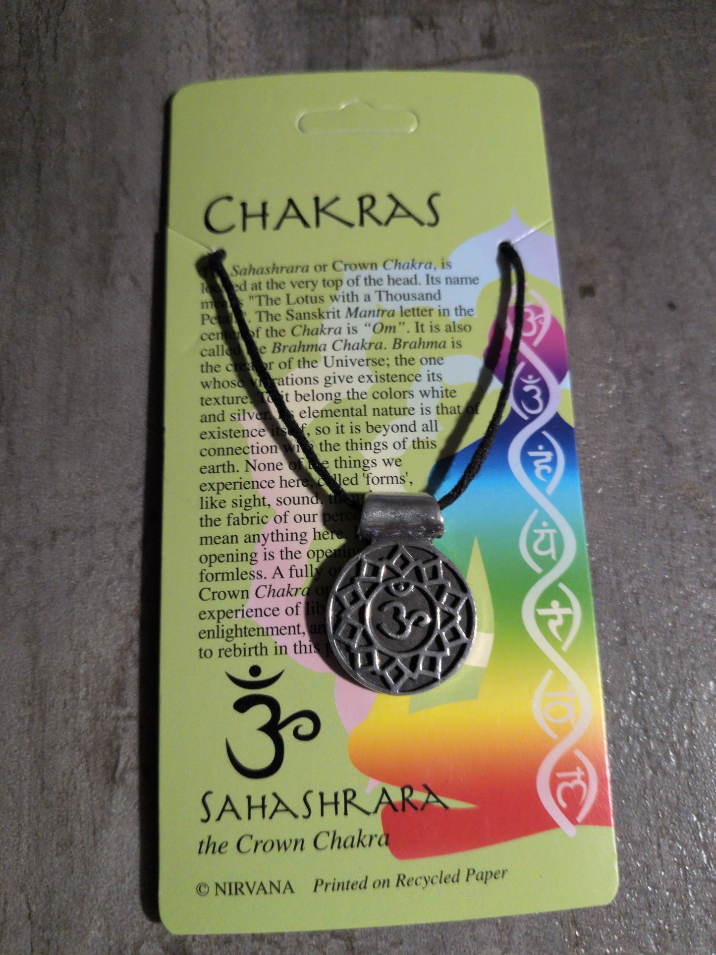 Chakras Collection Sahashrara / Crown Chakra Pewter Pendant