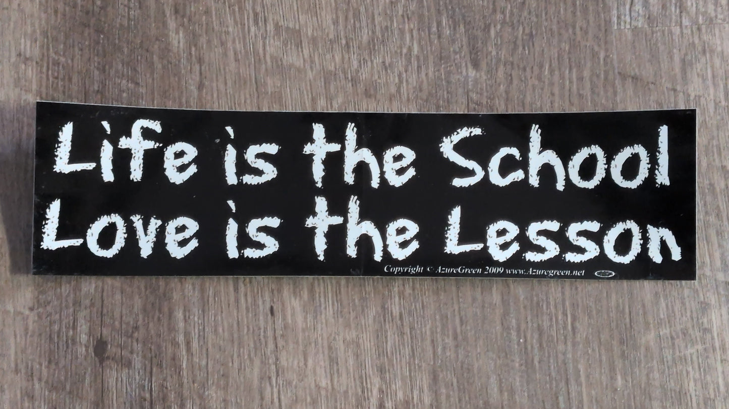 Life is the school, Love Bumper Sticker