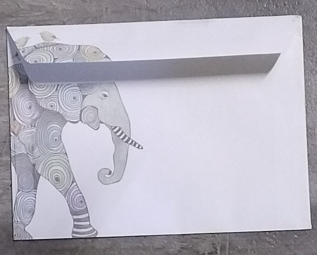 Technicolor Spiral Elephant Gift Card