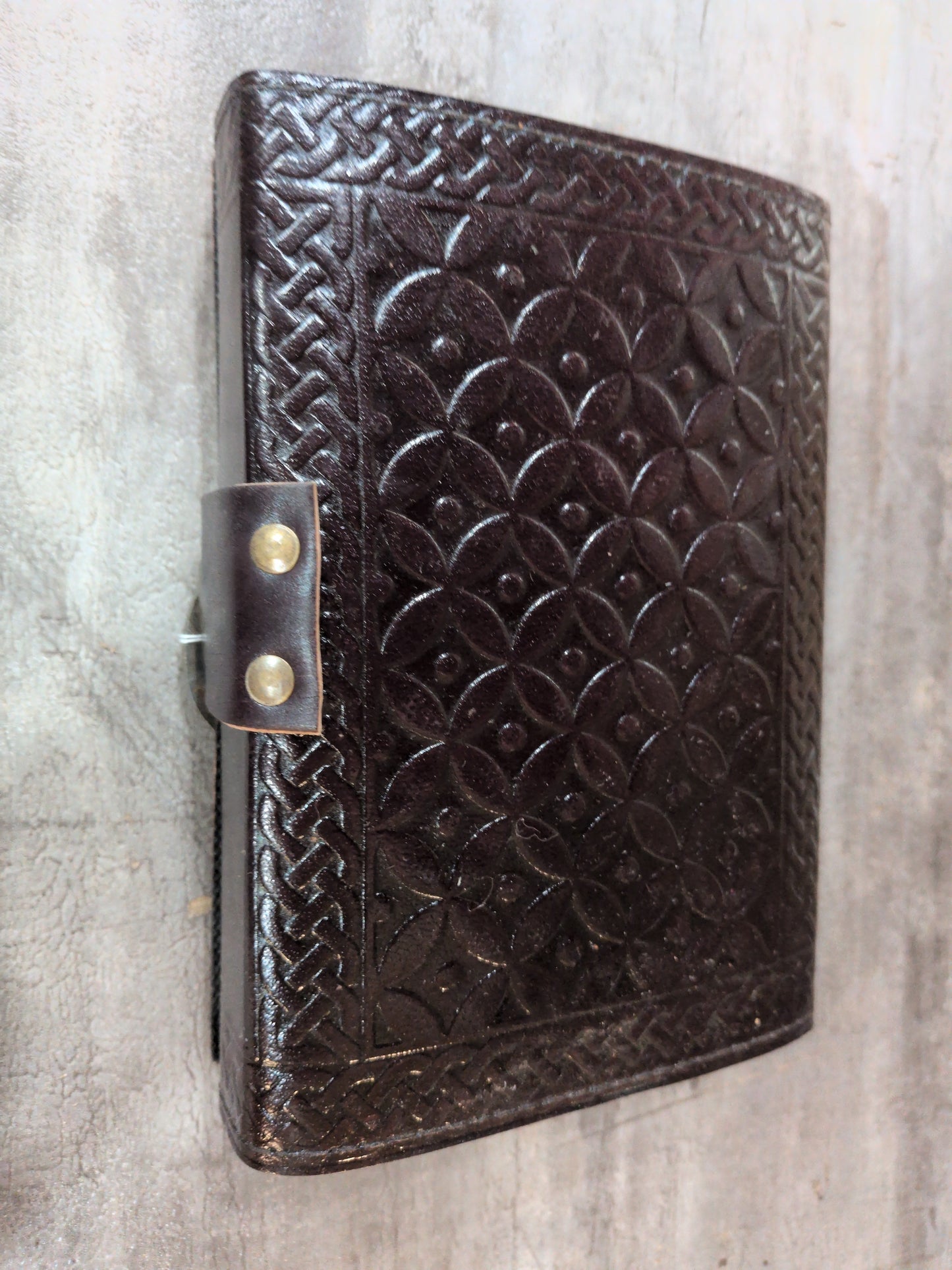 Celtic Cross Dark Leather Journal 5x7