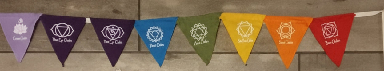 Chakras Miniature Triangle flag banner
