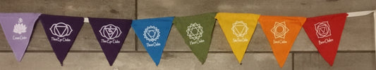 Chakras Miniature Triangle flag banner