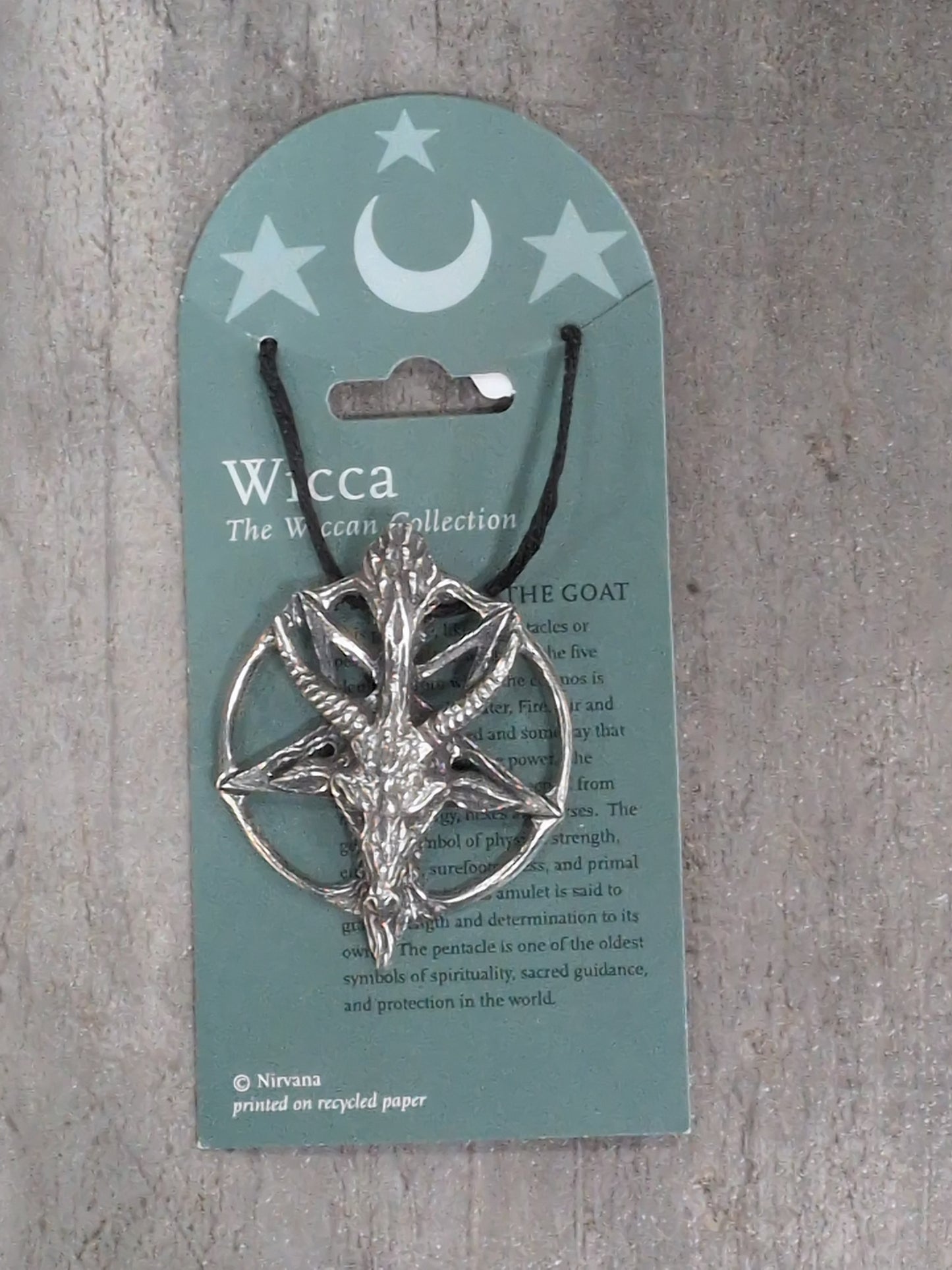 Wicca Collection Large Pentacle of the Goat Pewter Pendant