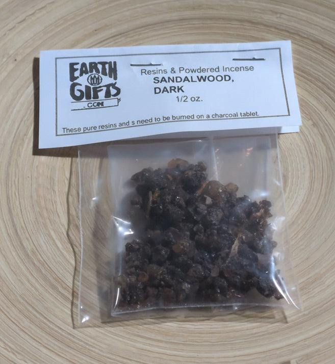 Earth Gifts Resins & Powdered Incense Dark Sandalwood Resin