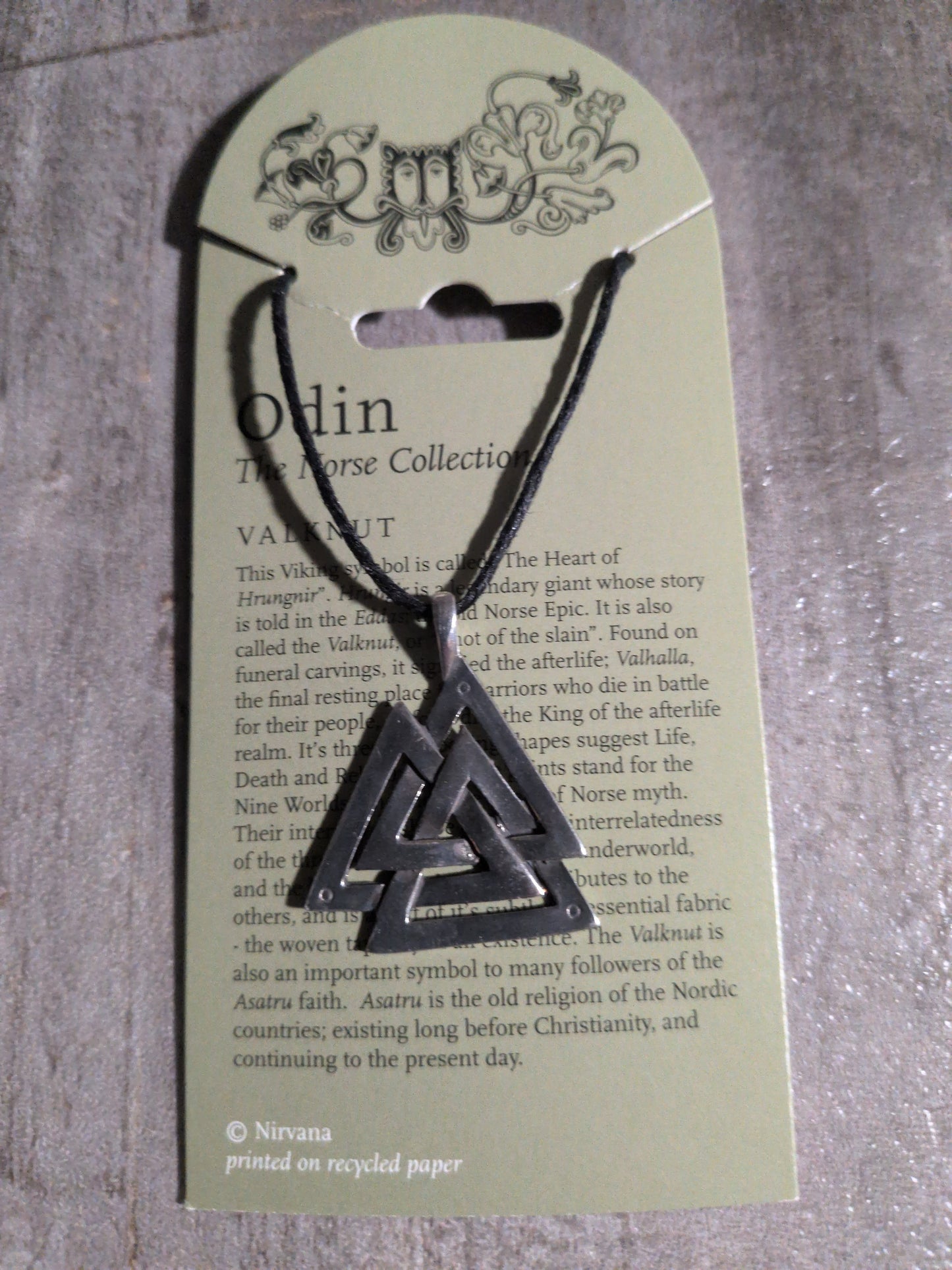 Odin (Norse Collection) Valknut Pewter Pendant