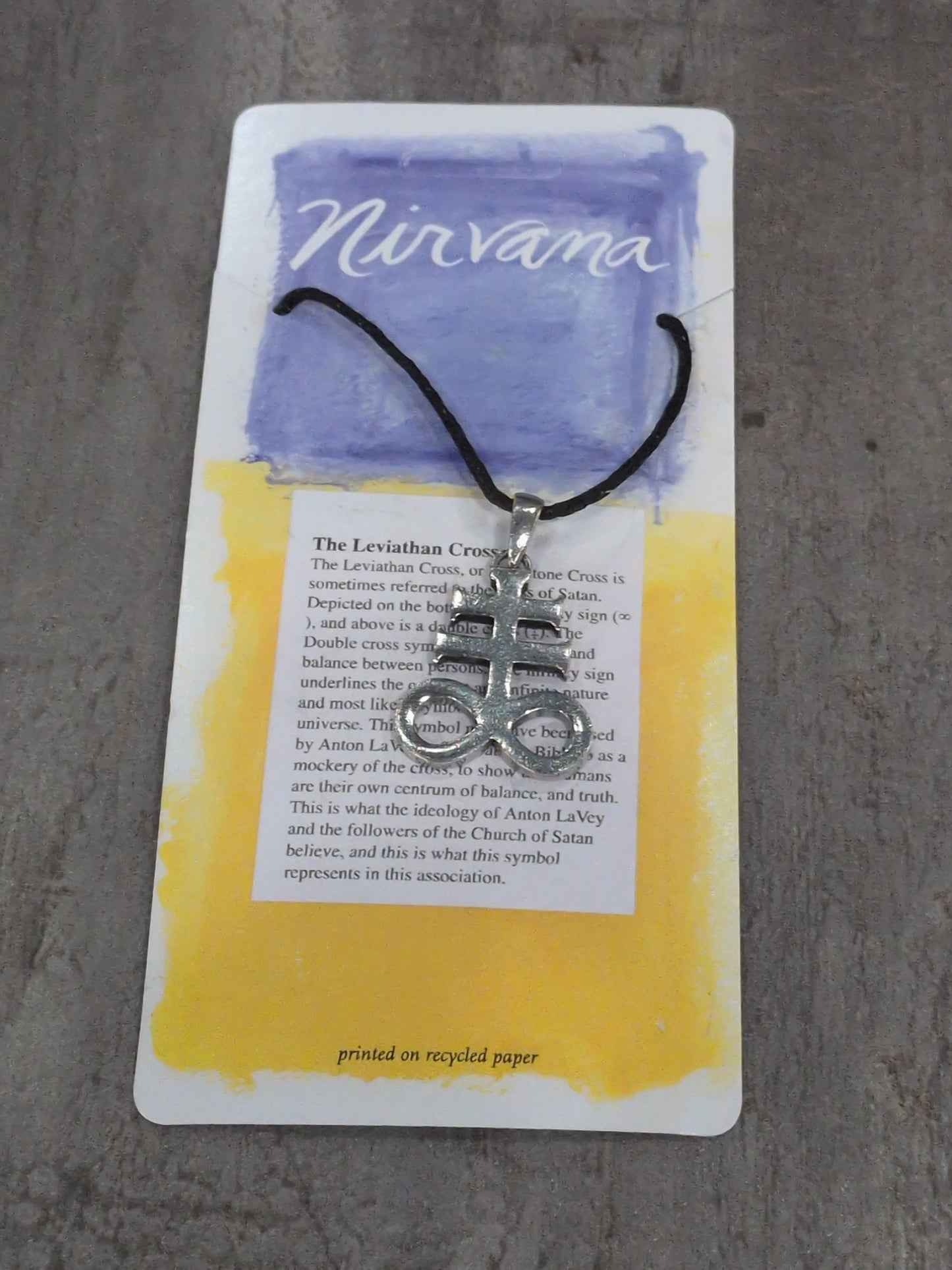 Nirvana The Leviathan Cross Pewter Pendant