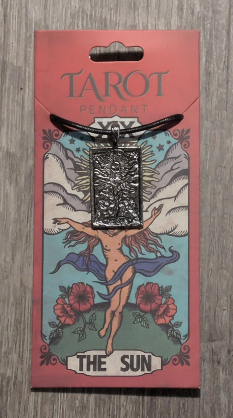 Tarot collection The Sun Pewter Pendant w/ Leather cord