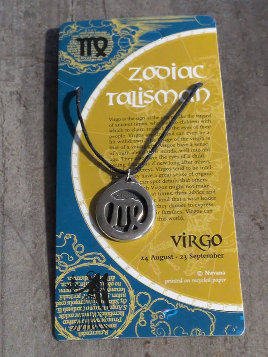 Zodiac Talisman Virgo Pewter Amulet