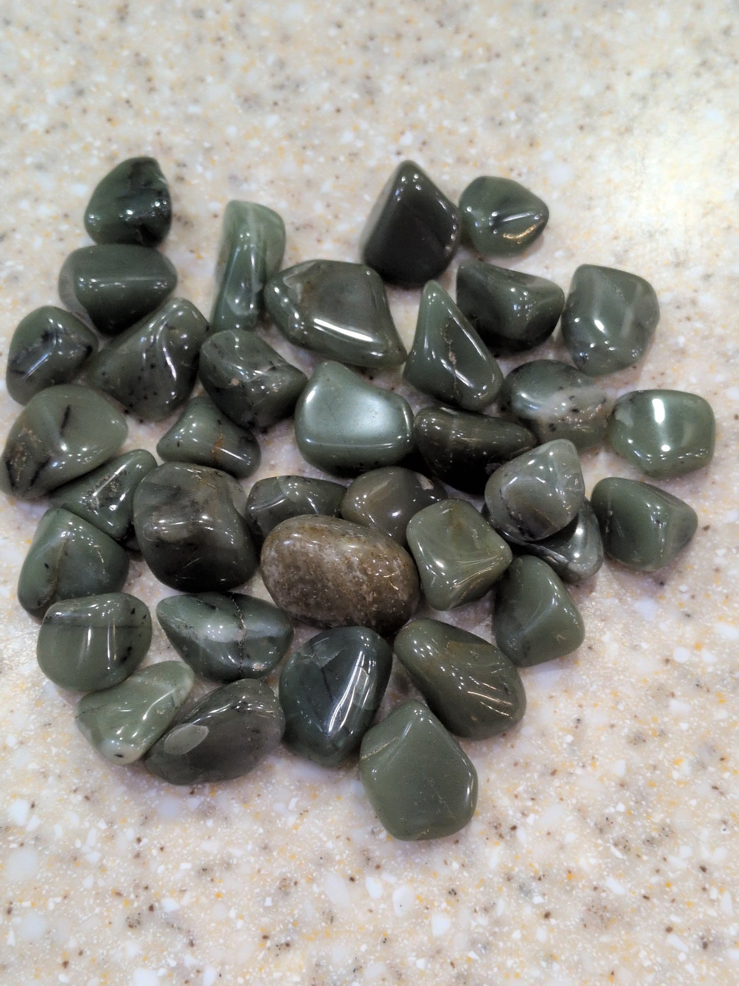 Green Chalcedony Tumbled stone