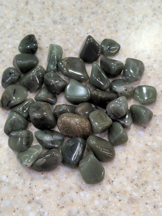 Green Chalcedony Tumbled stone