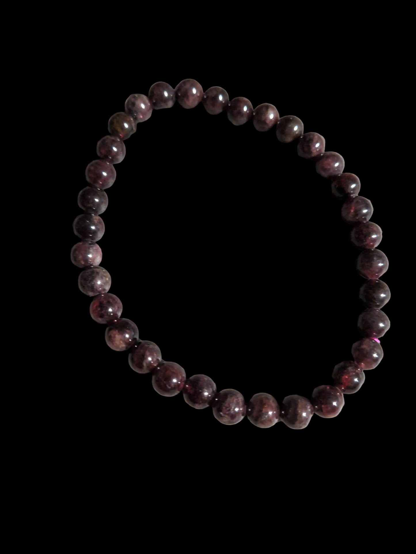 6mm round bead Bracelet Red Garnet