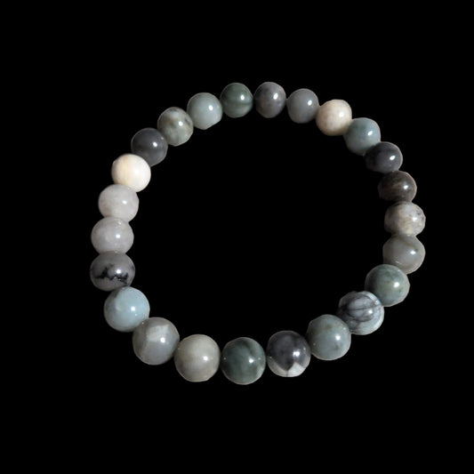 8mm round bead Bracelet Emerald