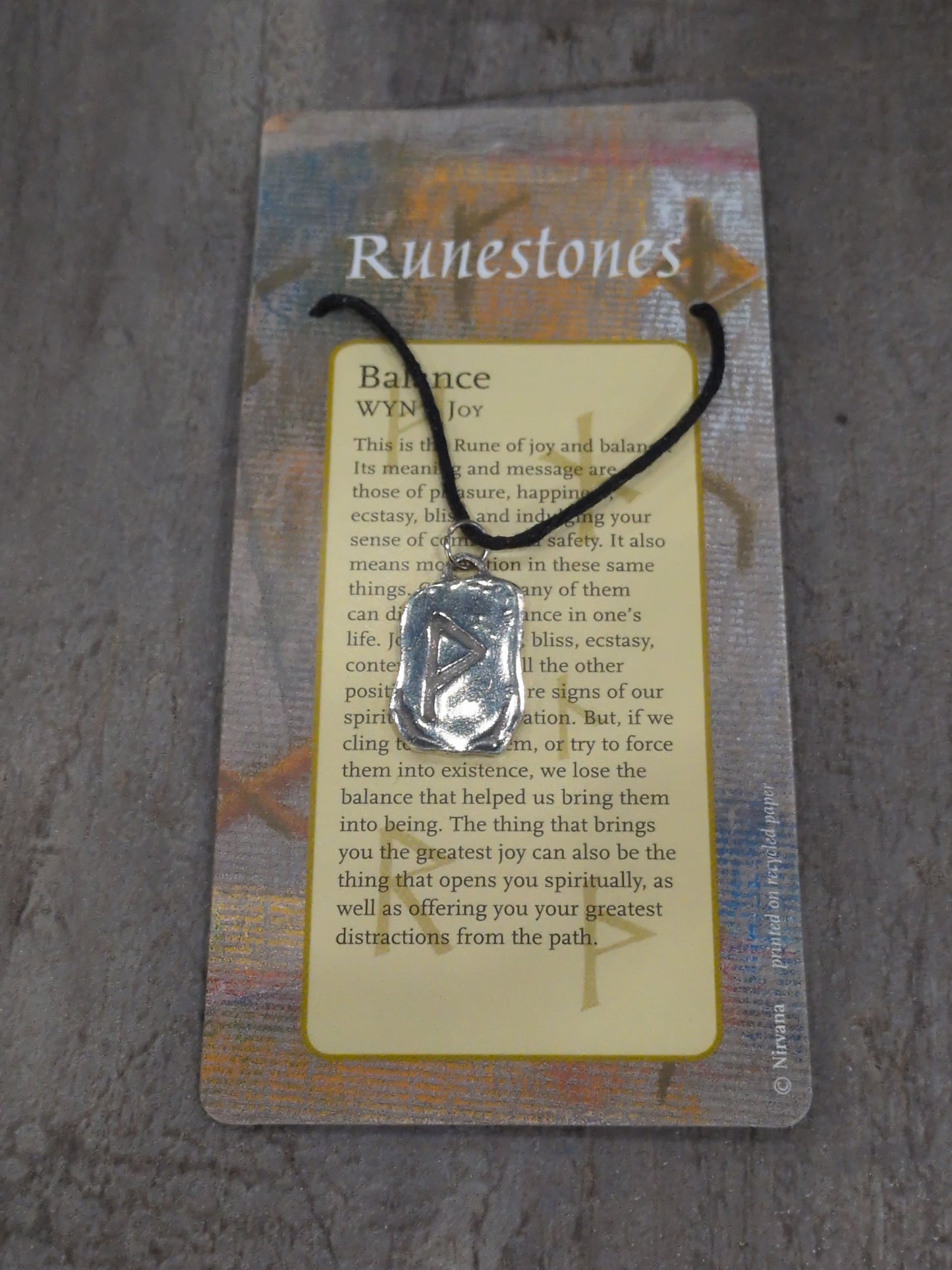 Runestones Balance Pewter Pendant