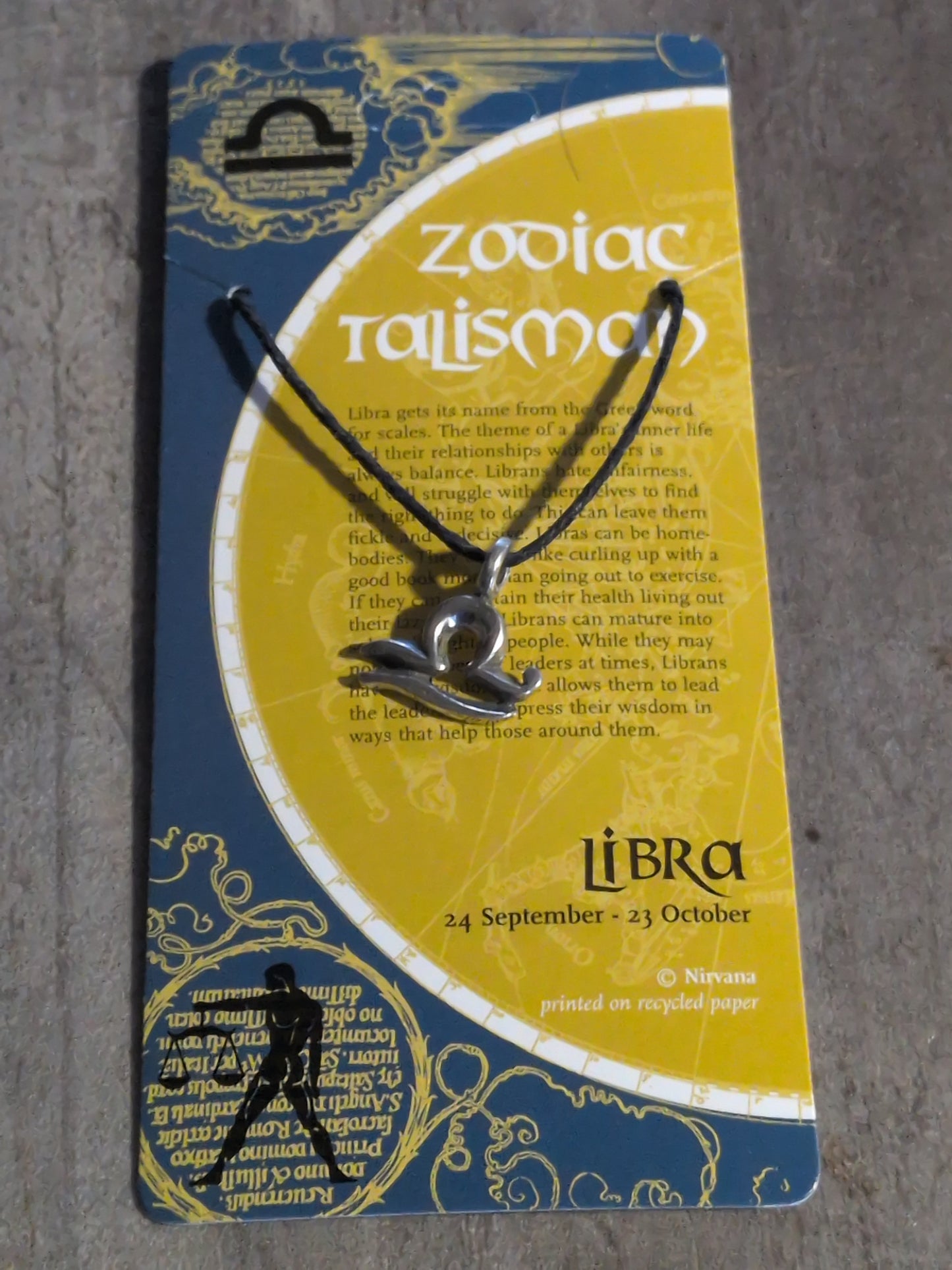 Zodiac Talisman Libra Pewter Pendant