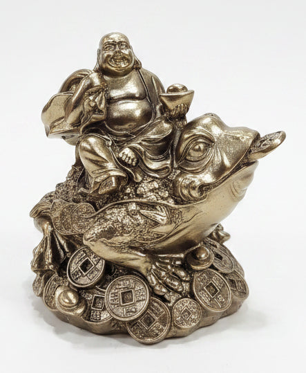 Happy Buddha on Money Frog