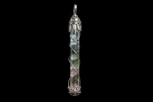 Fused Quartz Vile- Tourmaline