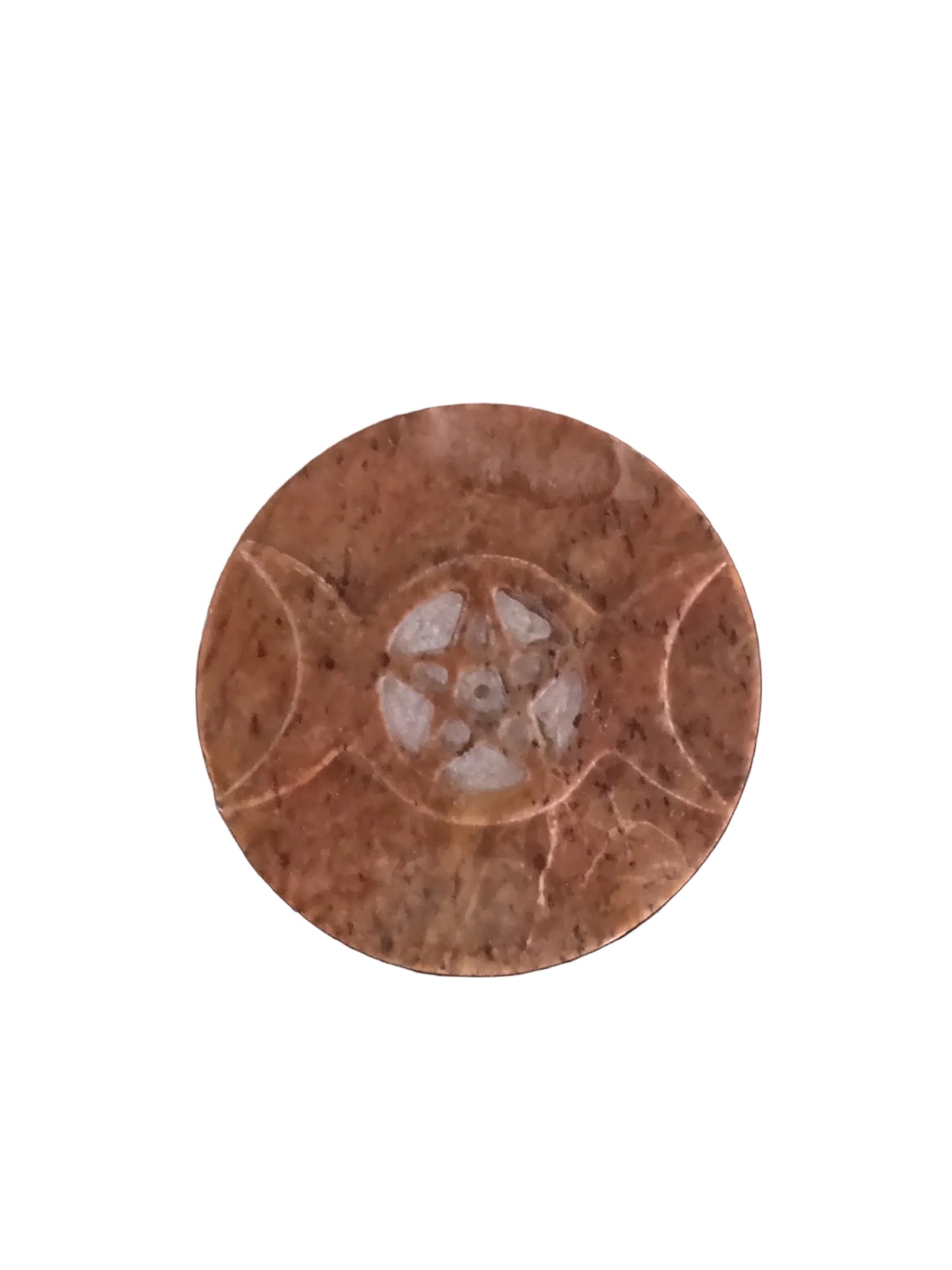 Triple Moon Soapstone Altar Piece