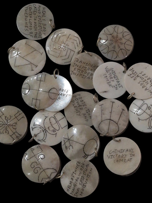Runic Bone Pendant