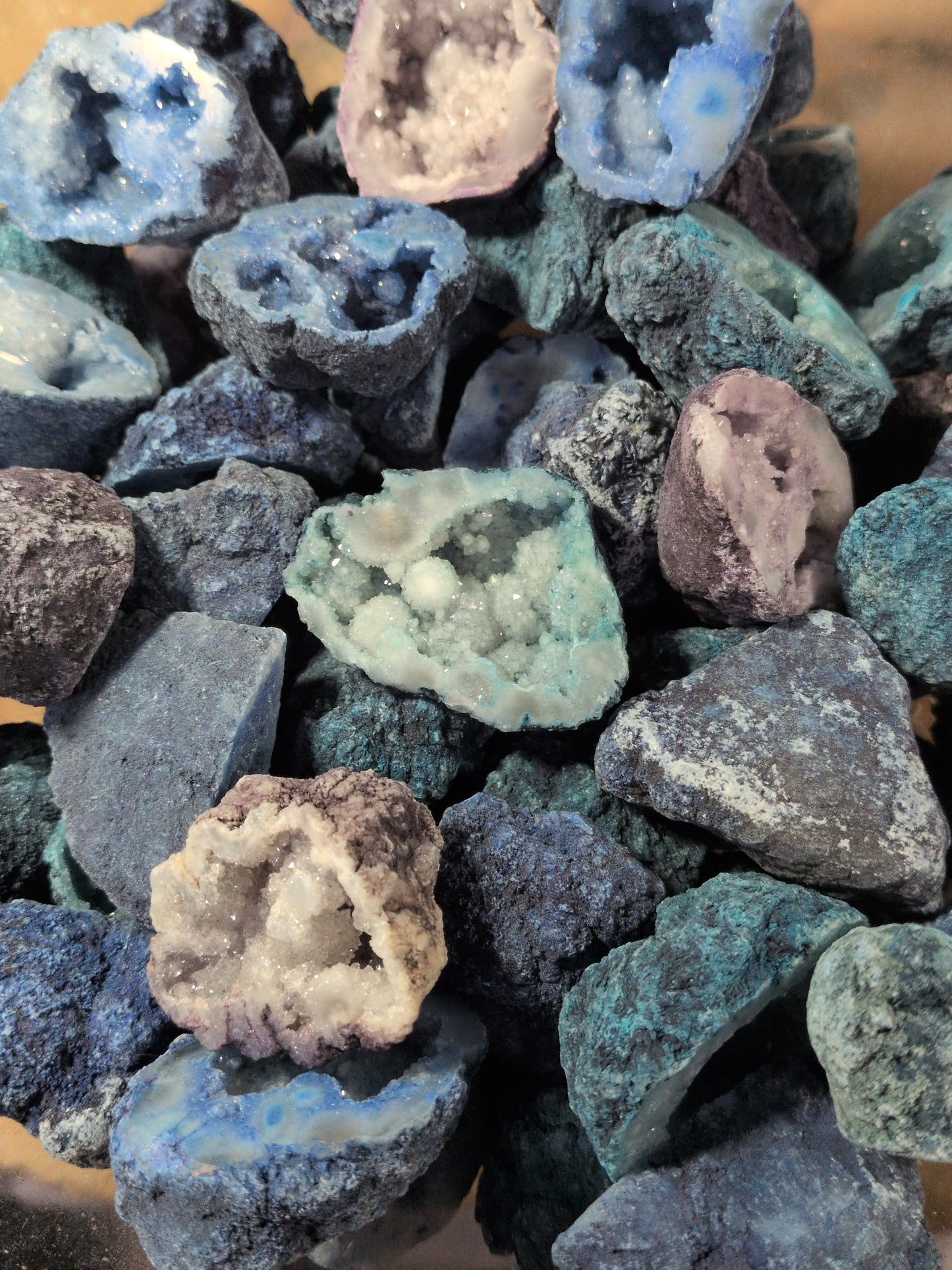Dyed Geode halves (Pair)-Assorted colors