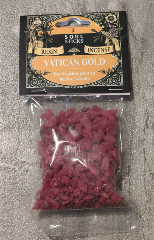 Soul Sticks Resin Incense Vatican Gold