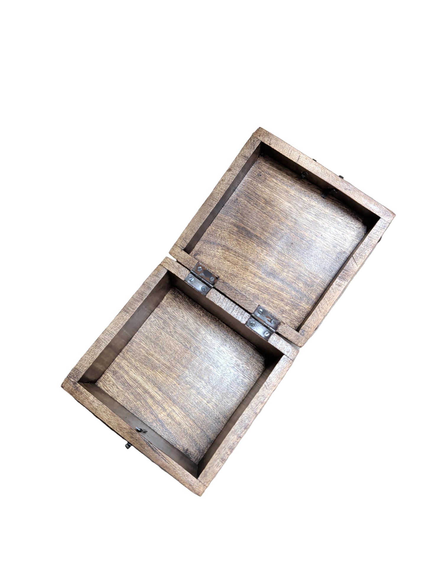 Mango Wood Box With Metal Accents