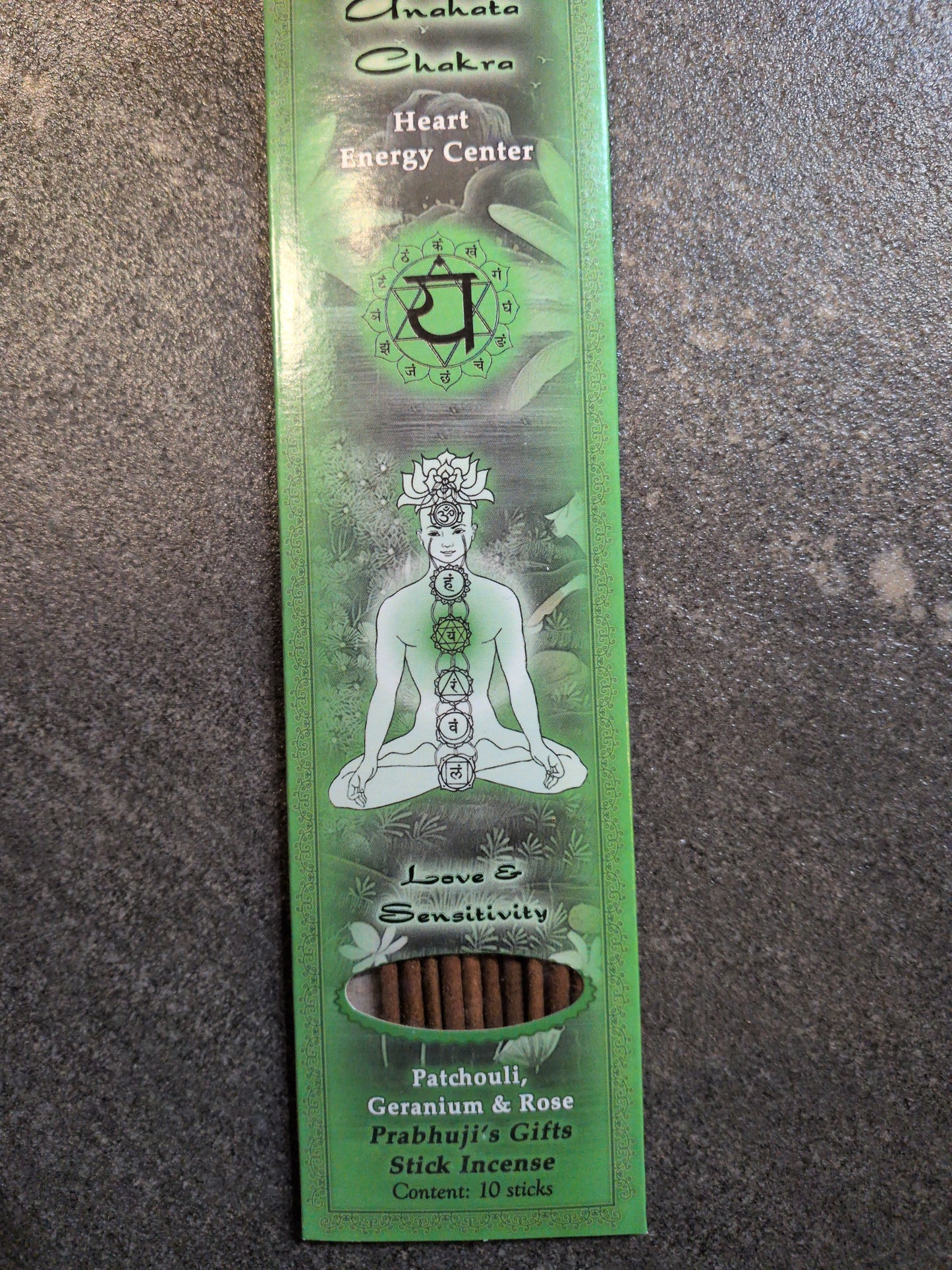 Prabhuji's Incense 10 sticks Anahata/ Heart Chakra