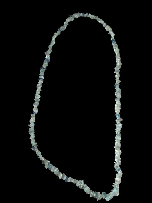 Gemstone Chips Necklace- Flourite