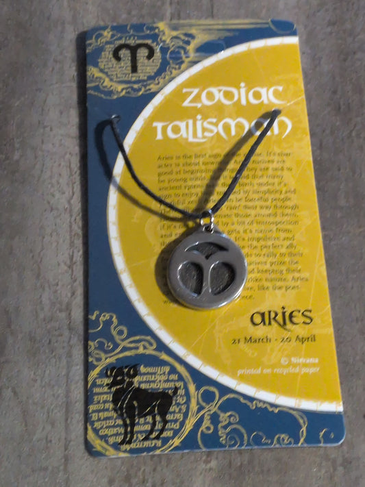 Zodiac Talisman Aries Pewter Amulet
