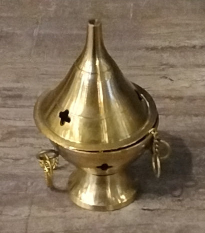 Small Hanging Brass Incense burner