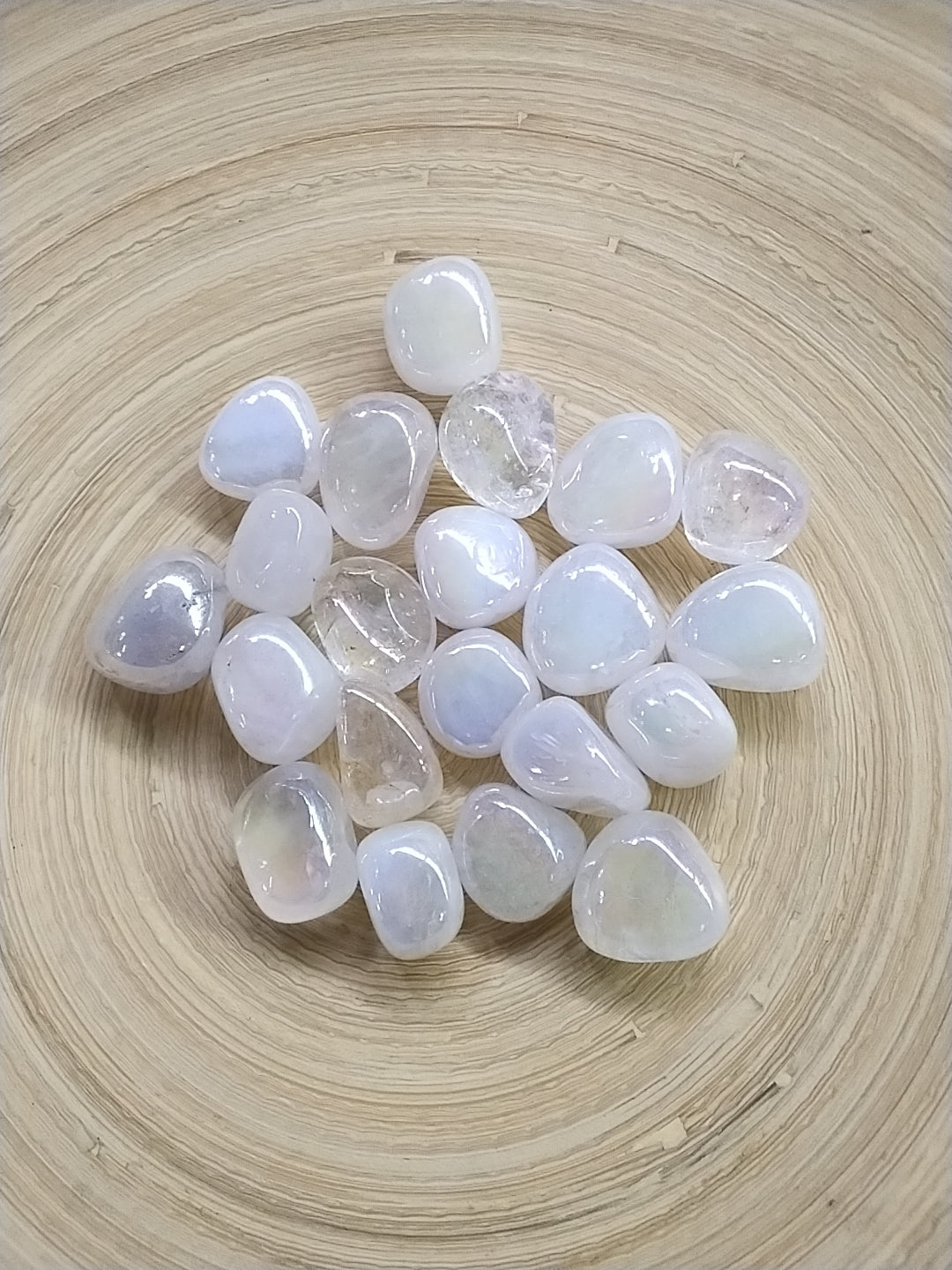 Pearl Aura Clear Quartz Tumbled stone