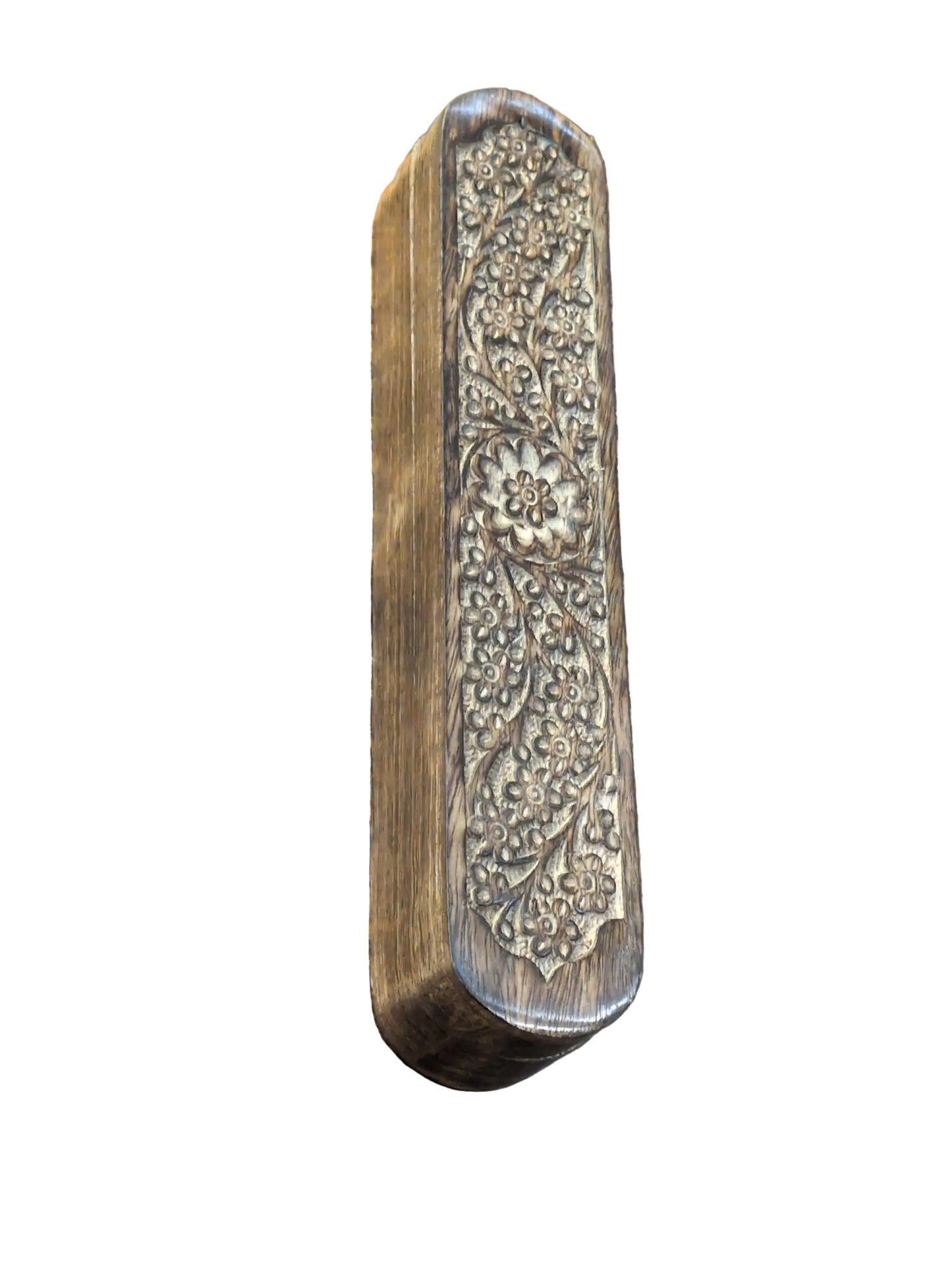 Carved flower design incense sticks storage box
