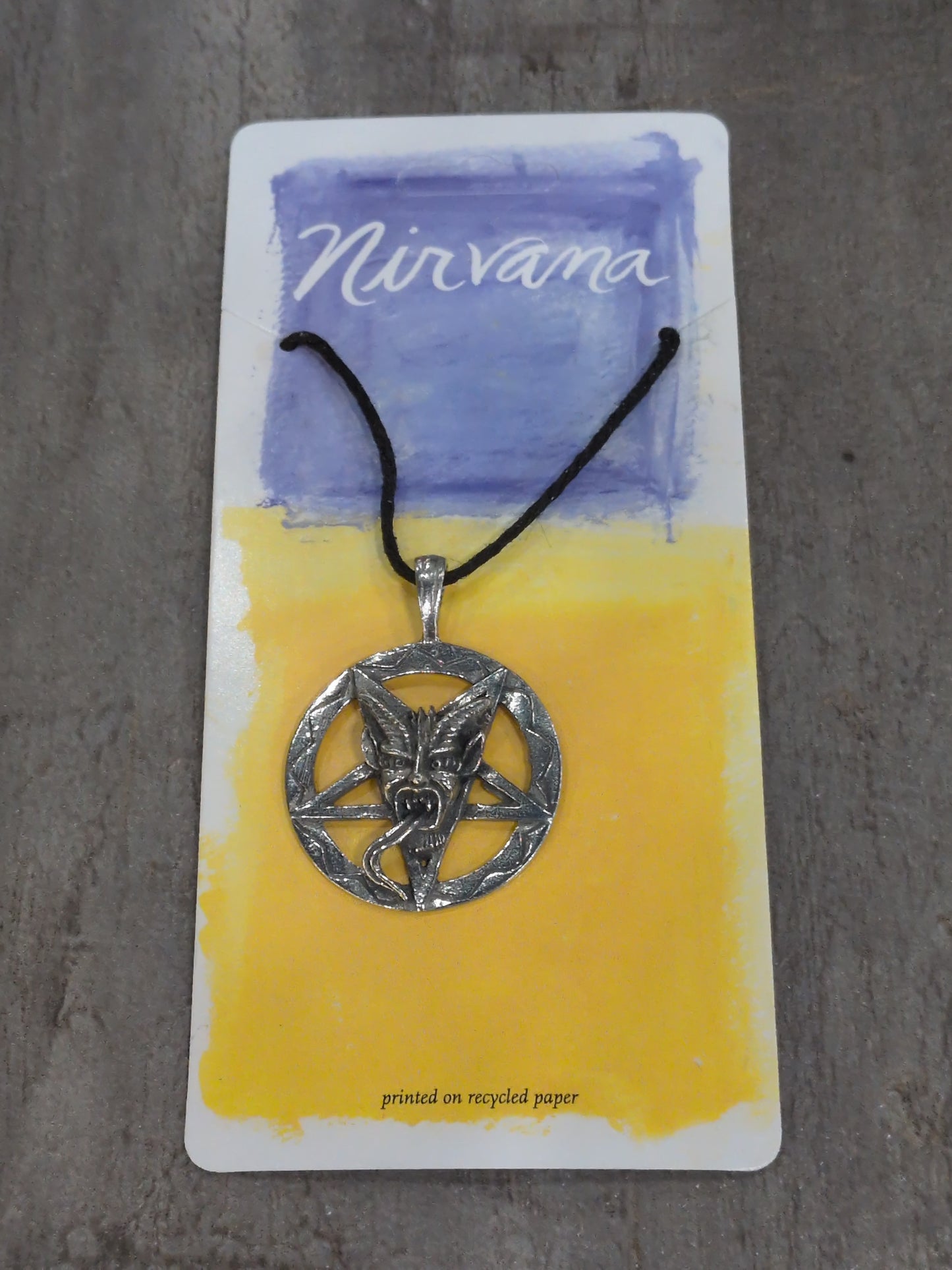 Nirvana Devil Pentagram Pewter Pendant