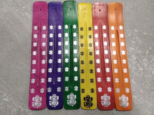 Assorted Wooden Ganesh Incense Burner