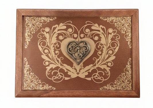 Acacia Wooden Box Heart