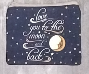 4" x 4.5" Zipper Bag Love You to the Moon and back