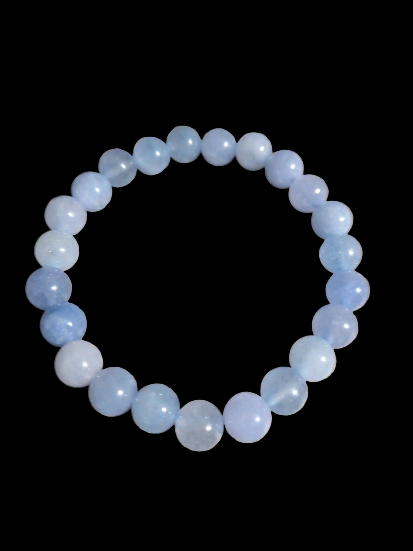8mm round bead Bracelet Blue Celestite